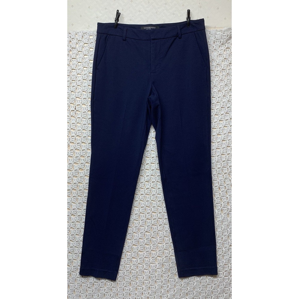 Liverpool Dress Pants Tailored Trousers Women's Tall 8/29 Navy Blue‎ Office Wear